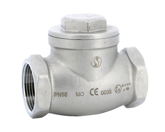 Stainless steel CF8M swing check valve 320 BSP 1/4''